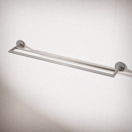Voss Knurled Wall Mounted Double Bar Towel Rail
