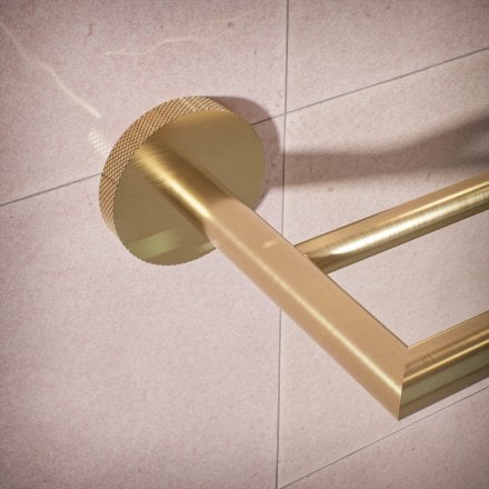 Voss Knurled Wall Mounted Double Bar Towel Rail