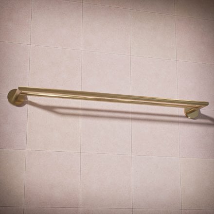Voss Knurled Wall Mounted Double Bar Towel Rail