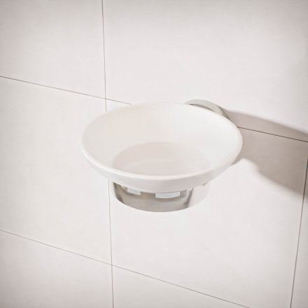 Voss Knurled Wall Mounted Soap Dish Holder