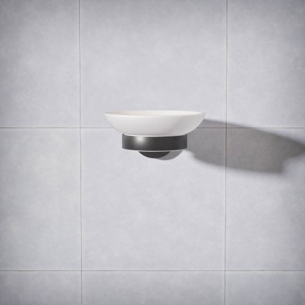 Voss Knurled Wall Mounted Soap Dish Holder