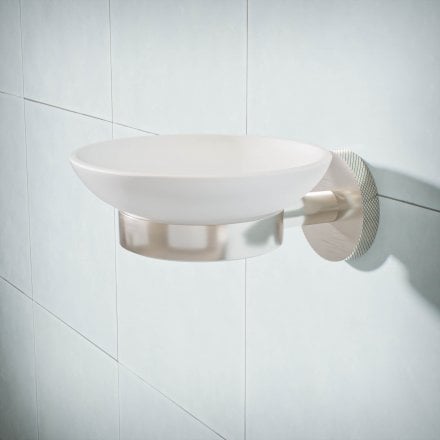 Voss Knurled Wall Mounted Soap Dish Holder