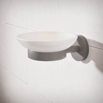 Voss Knurled Wall Mounted Soap Dish Holder