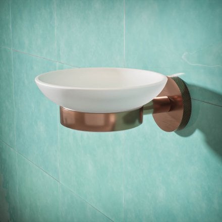 Voss Knurled Wall Mounted Soap Dish Holder