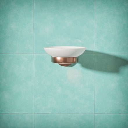 Voss Knurled Wall Mounted Soap Dish Holder