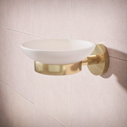 Voss Knurled Wall Mounted Soap Dish Holder