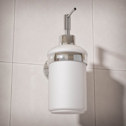 Voss Knurled Wall Mounted Soap Dispenser and Holder
