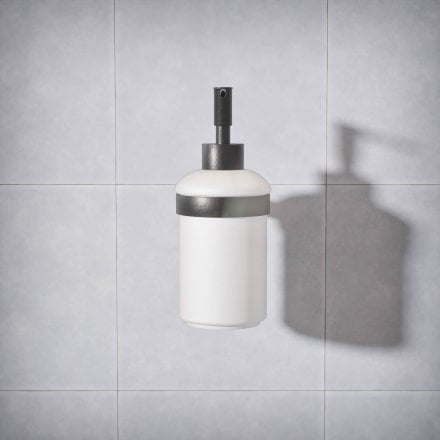 Voss Knurled Wall Mounted Soap Dispenser and Holder