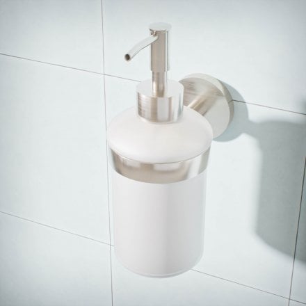 Voss Knurled Wall Mounted Soap Dispenser and Holder