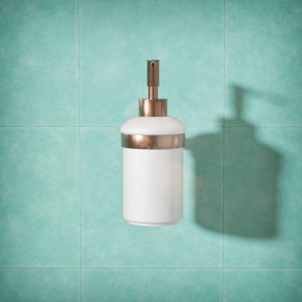 Voss Knurled Wall Mounted Soap Dispenser and Holder