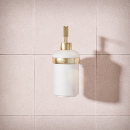 Voss Knurled Wall Mounted Soap Dispenser and Holder