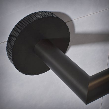Voss Knurled Wall Mounted Toilet Roll Holder