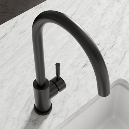 Oslo Single Lever Swan Kitchen Mixer Tap