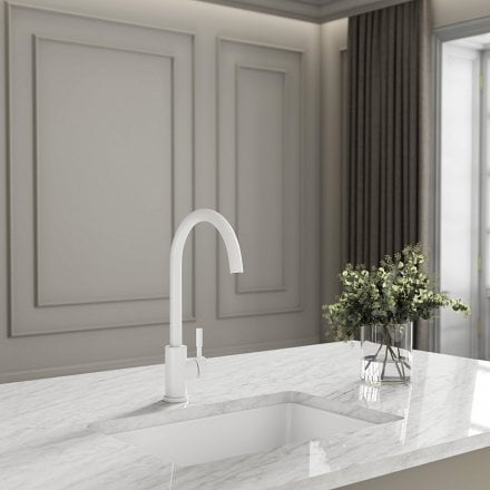 Oslo Single Lever Swan Kitchen Mixer Tap