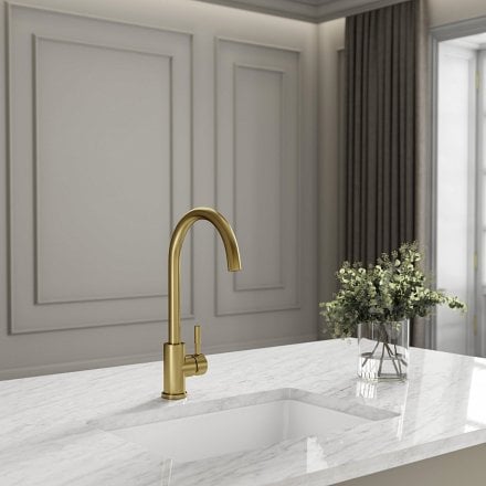 Oslo Single Lever Swan Kitchen Mixer Tap