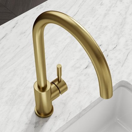 Oslo Single Lever Swan Kitchen Mixer Tap