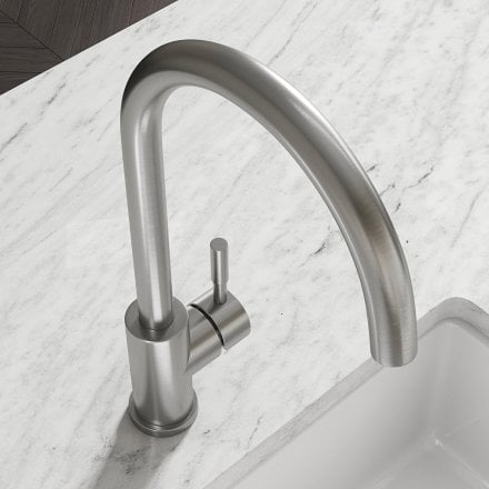 Oslo Single Lever Swan Kitchen Mixer Tap