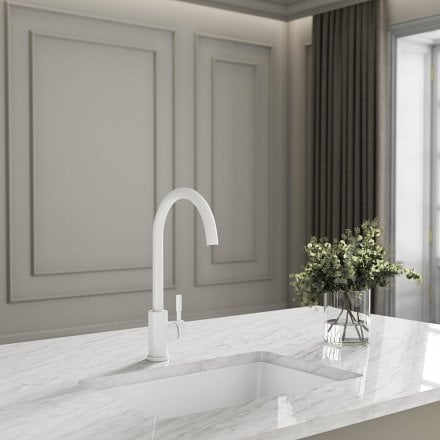 Oslo Single Lever Swan Kitchen Mixer Tap