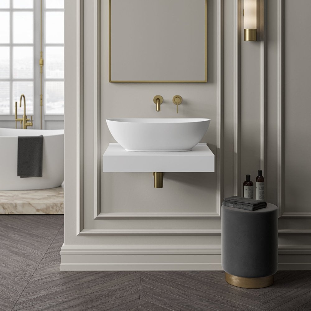 Oval Countertop Stone Basin 620mm