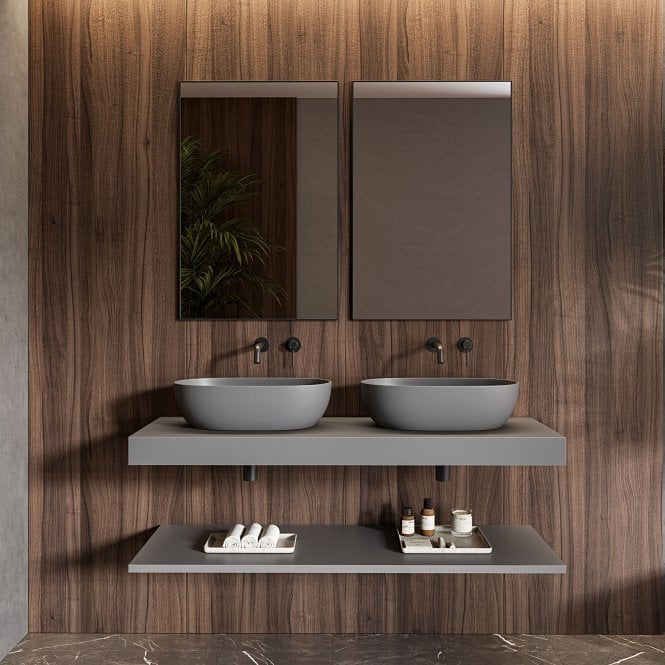 Vermont Mako Grey Countertop Stone Basin 560mm