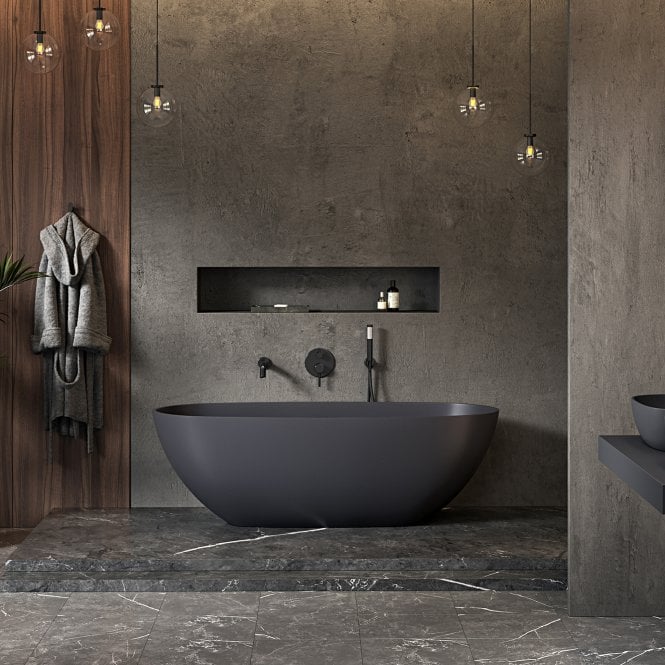 Vermont Graphite Freestanding Stone Bath 1700mm