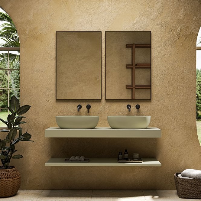 Vermont Olive Countertop Stone Basin 560mm