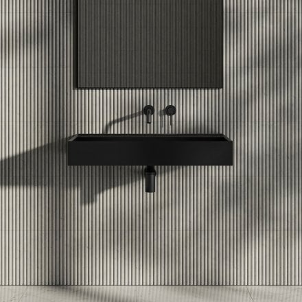 Santos Matt Black Stone Basin 800mm