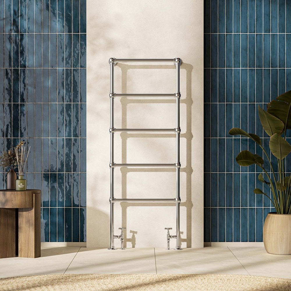 Serres Traditional Polished Chrome Towel Radiator Frame Set 1550mm