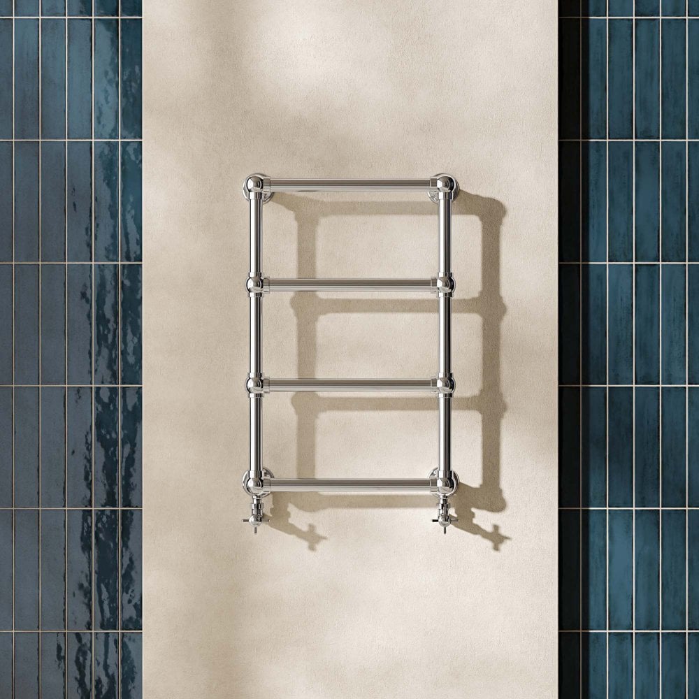 Serres Traditional Polished Chrome Towel Warmer Radiator Frame Set 748mm