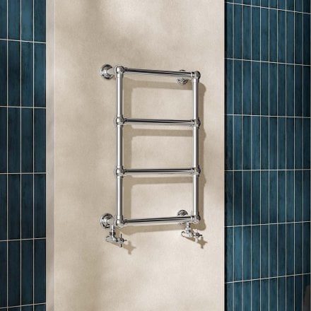 Serres Traditional Polished Chrome Towel Warmer Radiator Frame Set 748mm