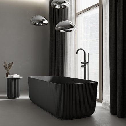Shard Freestanding Fluted Stone Bath 1700mm