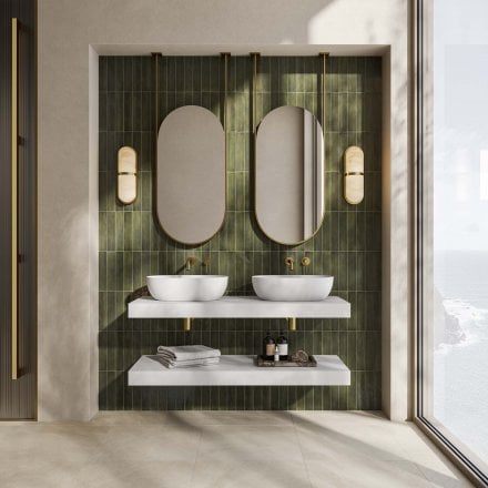 Sicily Brushed Gold & Stainless Steel Mirror 1360mm