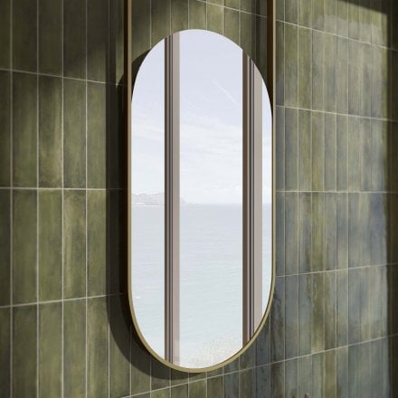 Sicily Brushed Gold & Stainless Steel Mirror 1360mm