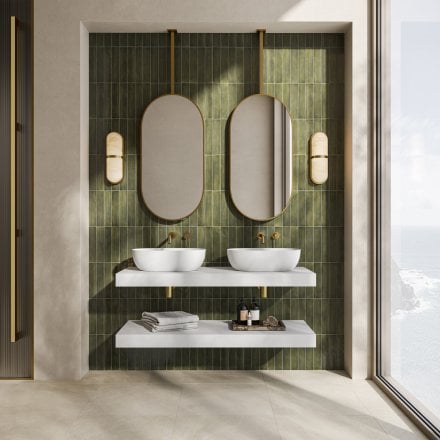 Sicily Brushed Gold & Stainless Steel Mirror 1500mm