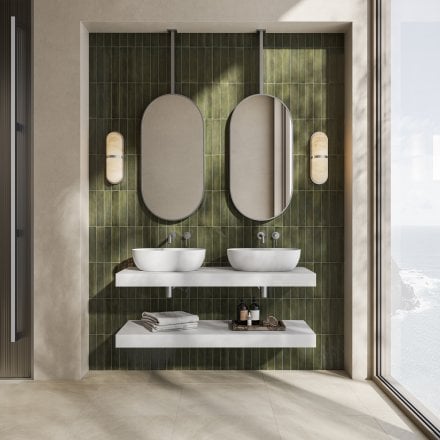 Sicily Brushed Silver & Stainless Steel Mirror 1500mm