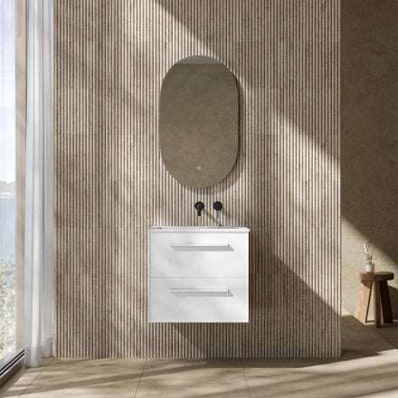 Sicily Front & Backlit Pill Mirror 800mm