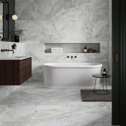 Sierra Light Semi-Polished - Smooth Porcelain Wall & Floor Tile 1200 x 600mm