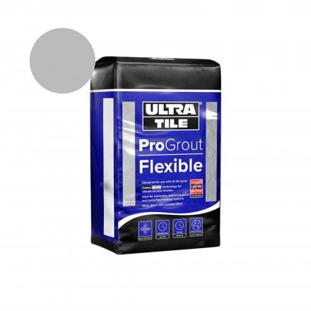 Silver Grey Ultra ProGrout - 3kg Flexible Wall & Flooring Grout