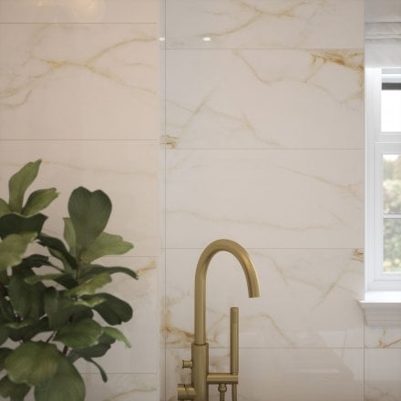 Sterling Gloss - Smooth Ceramic Wall Tile 300 x 600mm
