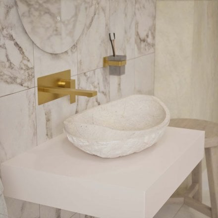 Tova Galala Beige Marble 500mm Basin