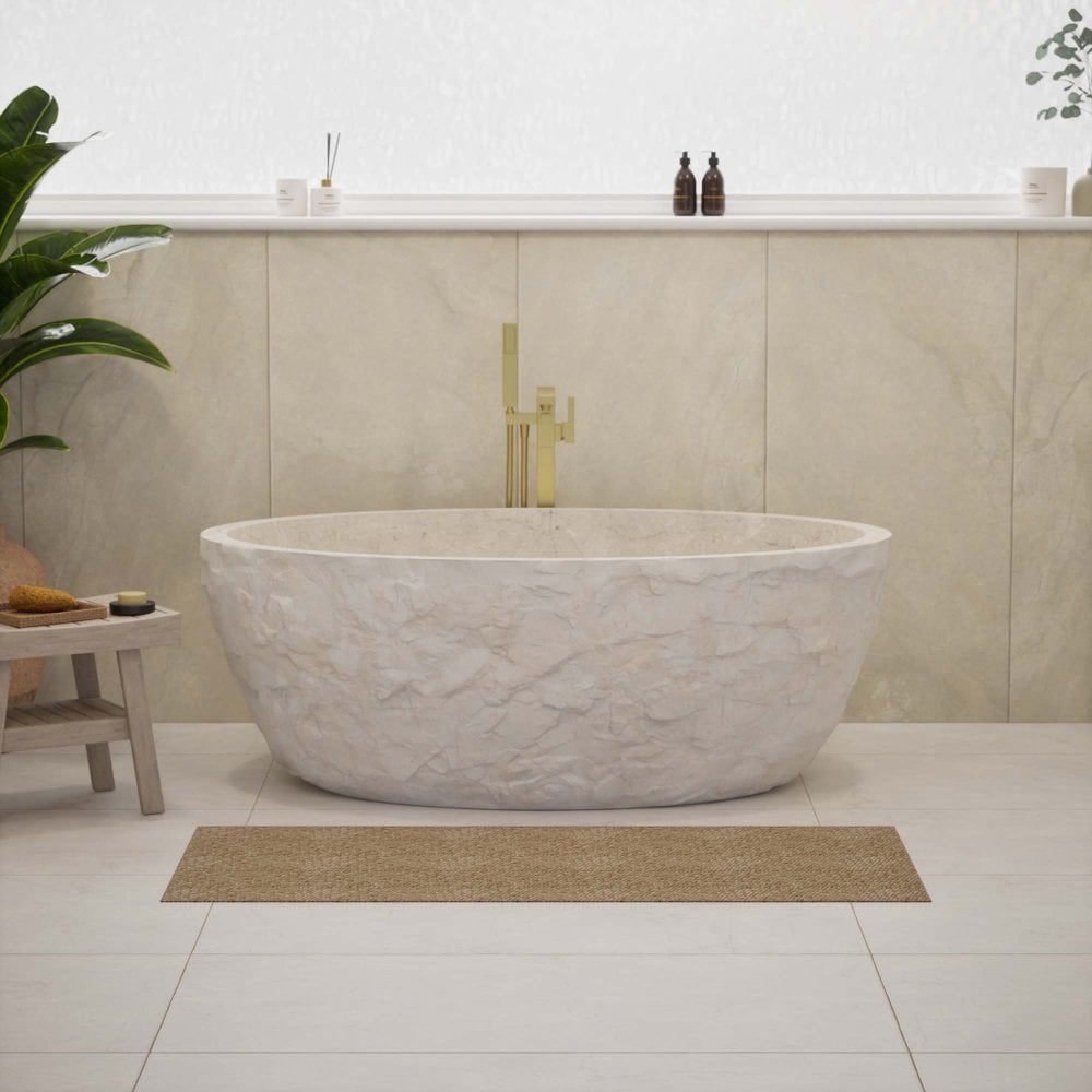 Tova Galala Beige Marble Bath 1524mm