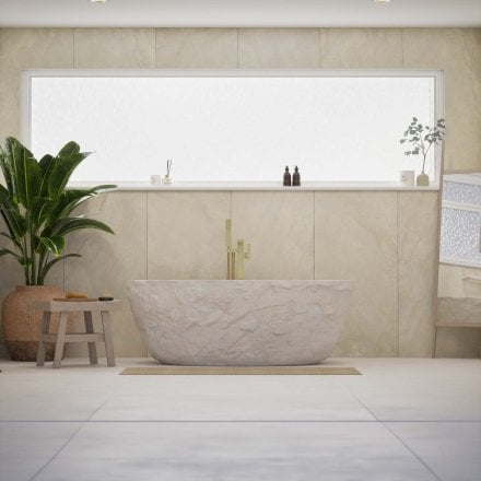 Tova Galala Beige Marble Bath 1524mm