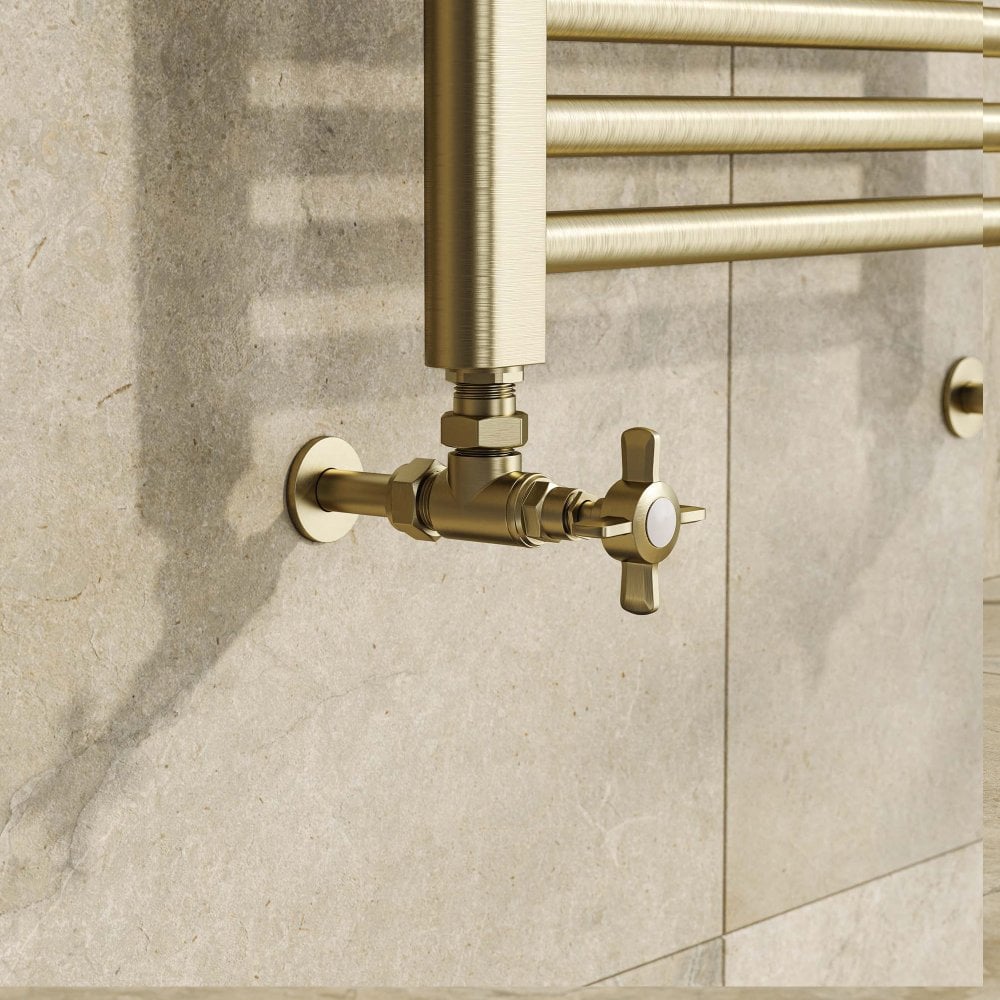 Traditional Angled Radiator Valves 15mm x 1/2 inch