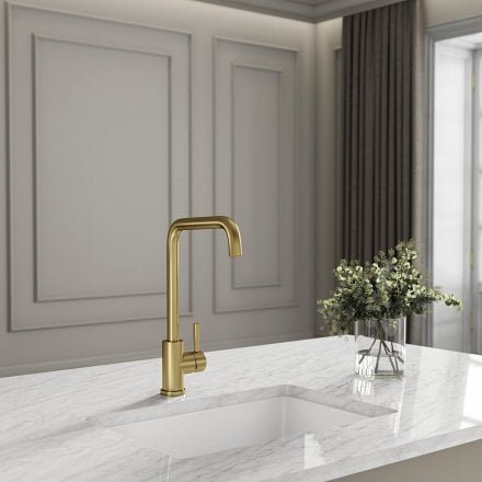 Tropez Single Lever Square Kitchen Mixer Tap