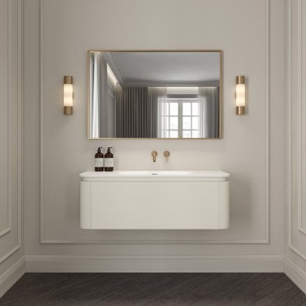 Vantage Vanity Unit with Stone Basin (Chalk 1200mm)