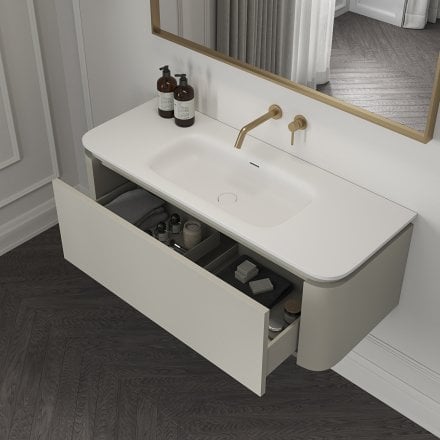 Vantage Vanity Unit with Stone Basin (Stone 1200mm)