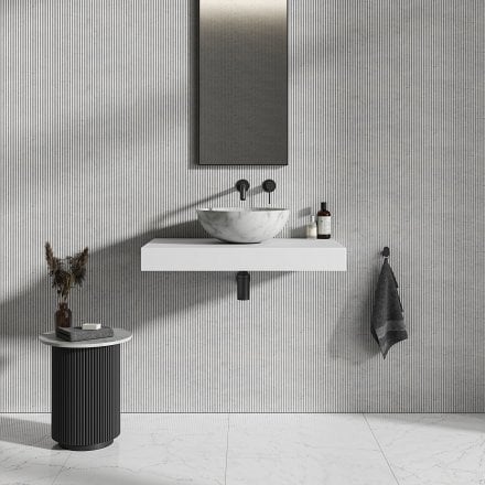 Vento Carrara Marble Countertop Basin 400mm