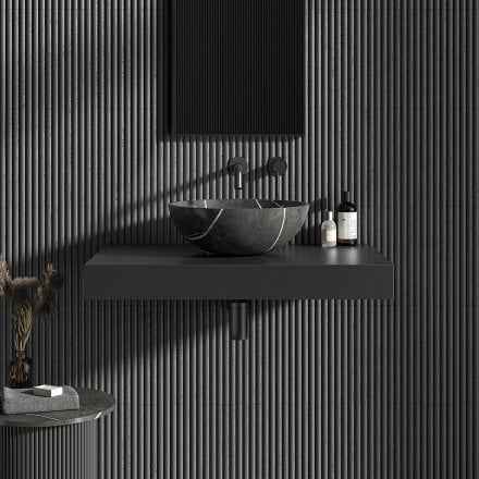 Vento Pietra Grey Marble Countertop Basin 400mm