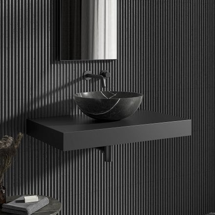 Vento Pietra Grey Marble Countertop Basin 400mm