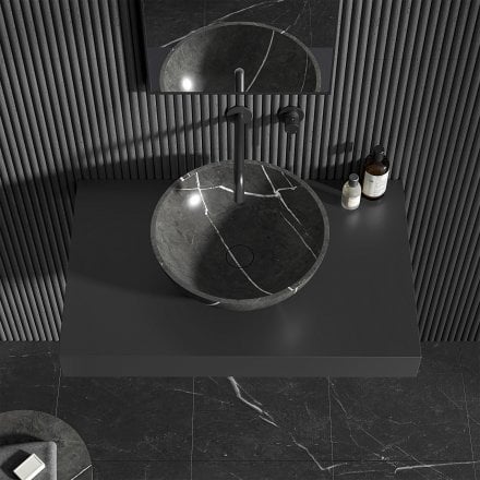 Vento Pietra Grey Marble Countertop Basin 400mm